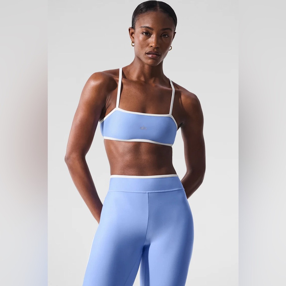 Alo Airlift Charger Bra Crystal Clear Blue